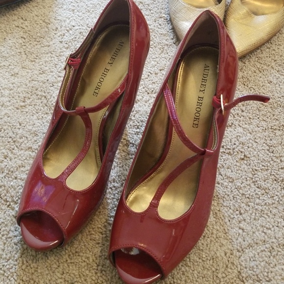 Audrey Brooke Shoes - Audrey Brooke burgundy pumps